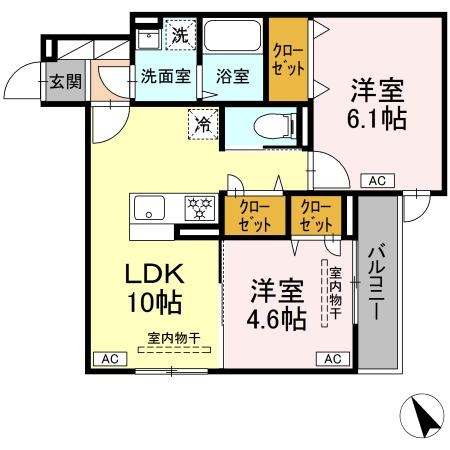 (仮称)D-ROOM鵠沼石上三丁目 303号室 間取り