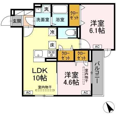 (仮称)D-ROOM鵠沼石上三丁目 103号室 間取り