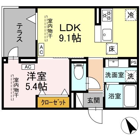 (仮称)D-ROOM鵠沼石上三丁目 101号室 間取り