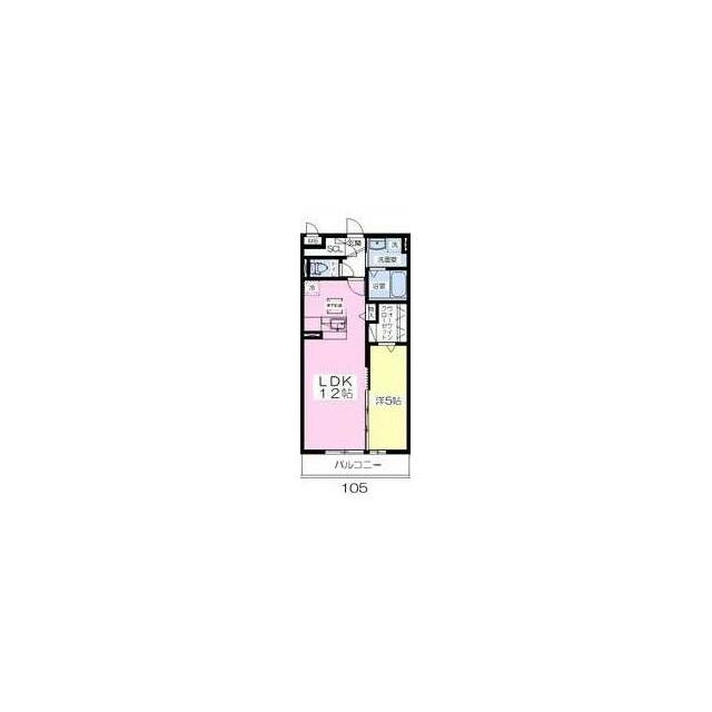 ＣＨＡＲＭ・Ｙ湘南 B105号室 間取り
