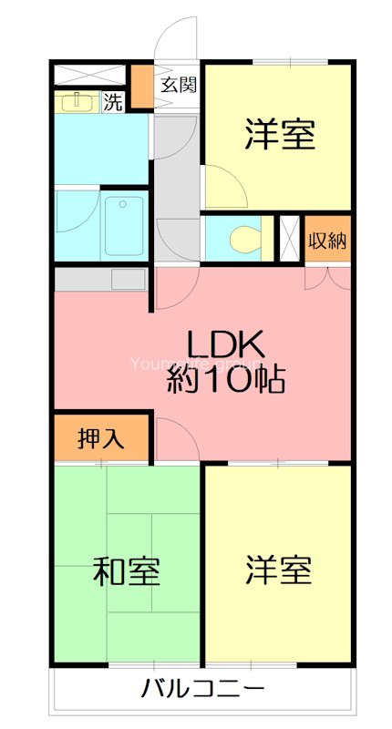 エクレシア 307号室 間取り