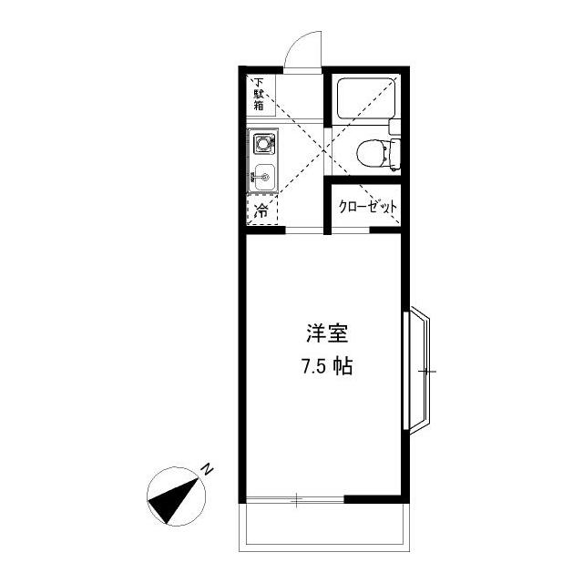 ミヤハラハイツ 201号室 間取り