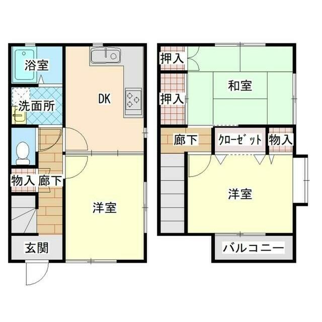 ツインクルハウス B号室 間取り