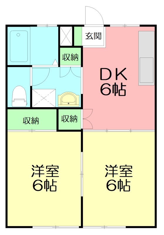 ハイブリッチⅡ（立替短期専用） 205号室 間取り