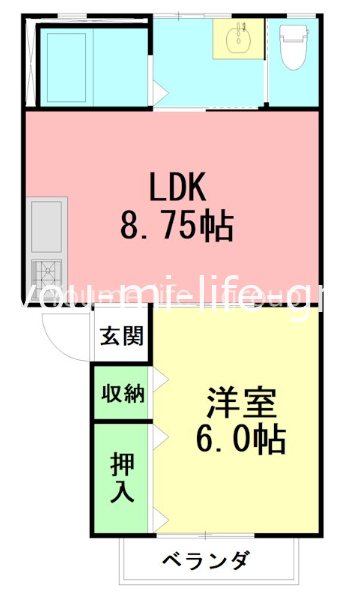 メモリア平塚 102号室 間取り