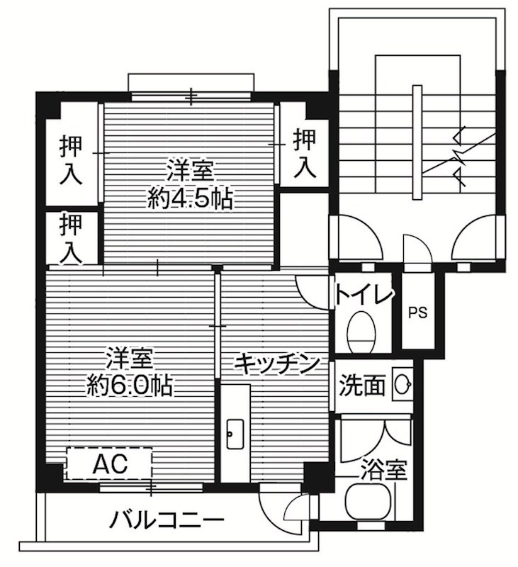 ビレッジハウス愛川1号棟 401号室 間取り