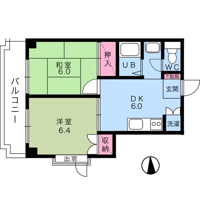 桜ケ丘エイトビル 301号室 間取り