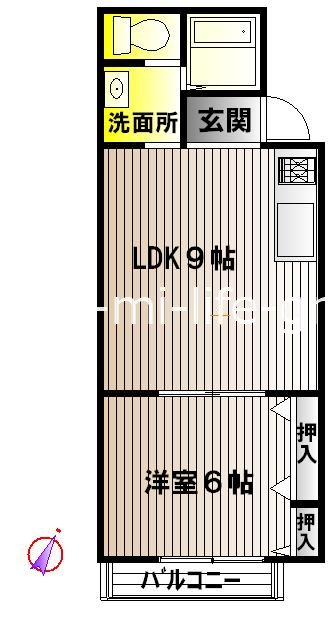 エリーナ南原 101号室 間取り