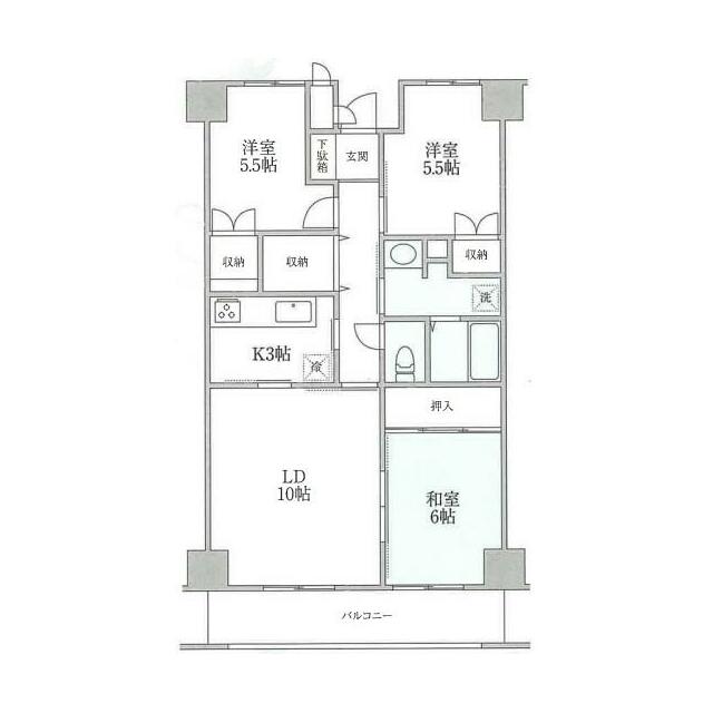 リアルヒルズ善行 205号室 間取り