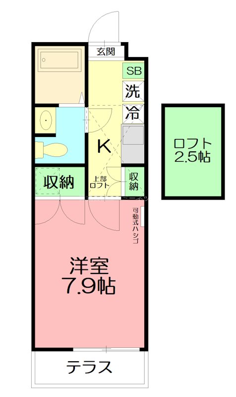 POPOLARE 102号室 間取り