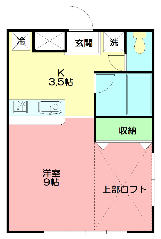 アヴォリエ湘南  101号室 間取り