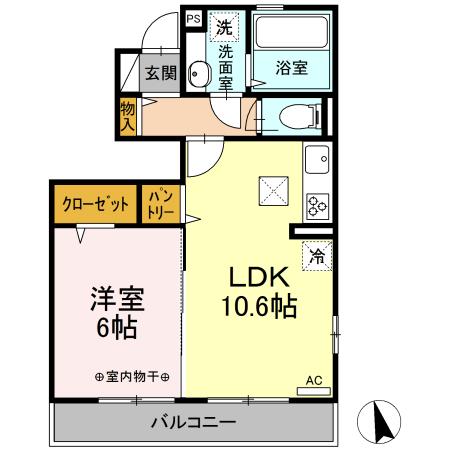 サニーサイド　Ⅰ 101号室 間取り