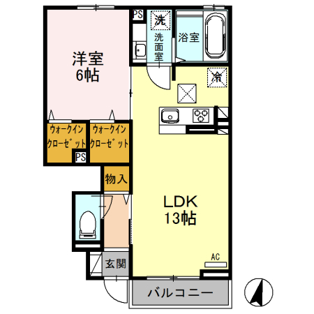 ウィル湘南台 102号室 間取り