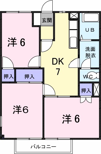 セラブールⅣ 105号室 間取り