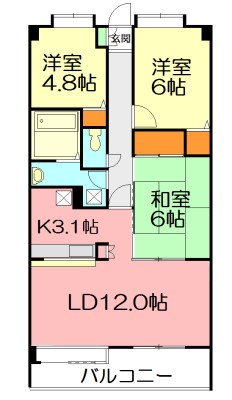 ヴァンヴェール湘南 208号室 間取り
