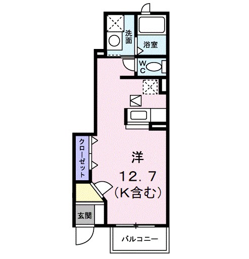 グリーンコート３ 102号室 間取り