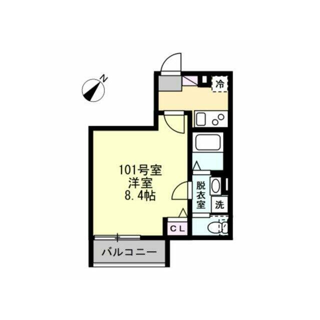 ベイルームグロース桜ヶ丘 101号室 間取り