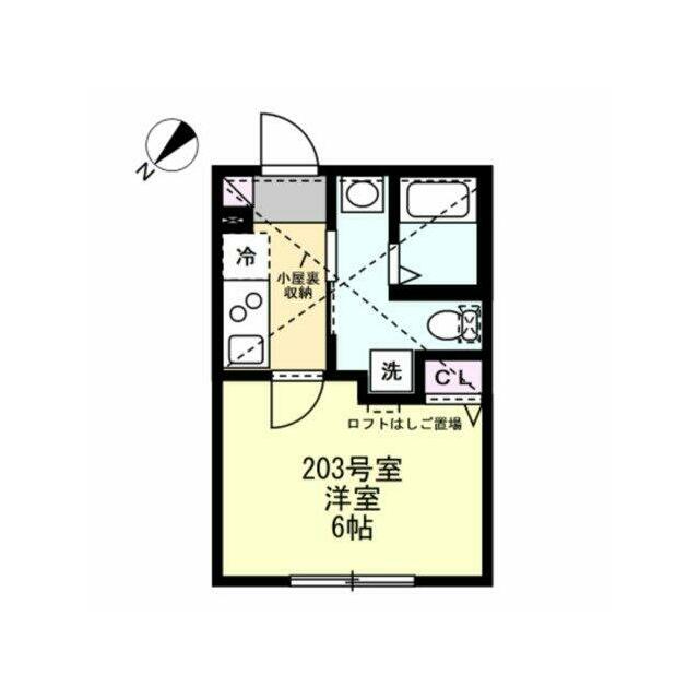 シールーム鵠沼海岸 203号室 間取り