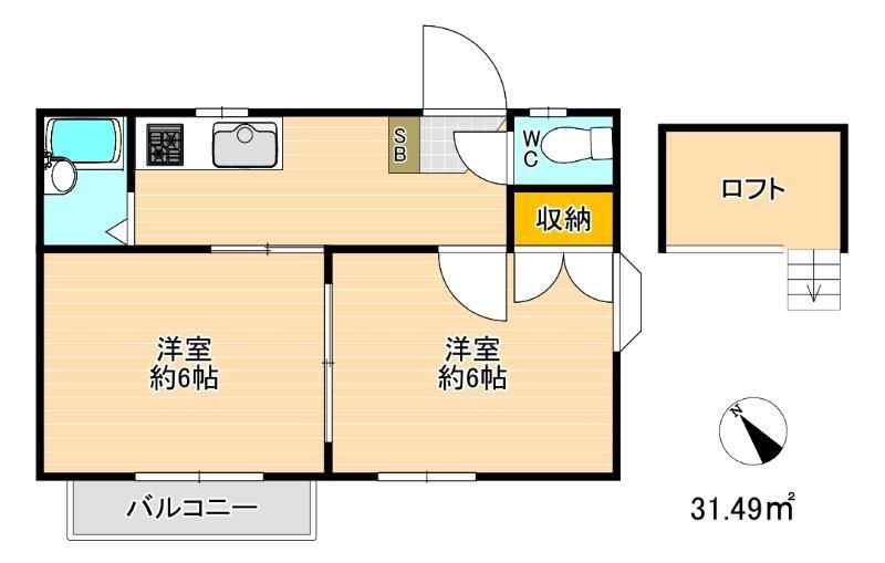 小田急相模原第15レジデンス 201号室 間取り