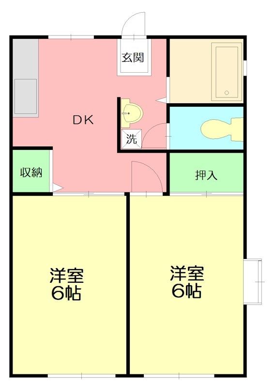安西コーポＡ 205号室 間取り