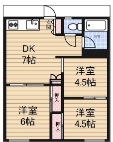 コーポ根岸 201号室 間取り