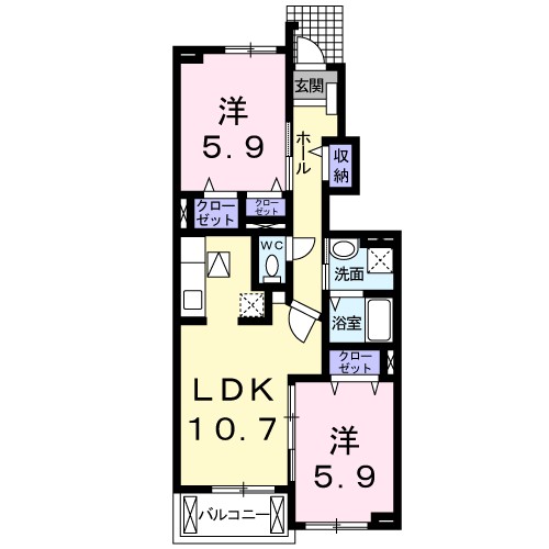 ウィズ湘南台 102号室 間取り