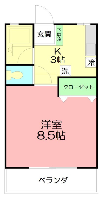 エスポワール平井 102号室 間取り