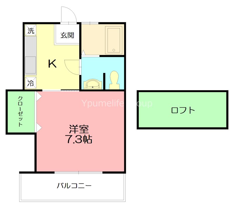 ノーブル　リュミエール 202号室 間取り