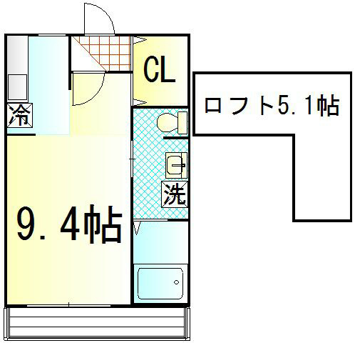 Noble.V.Bonap’Arc  202号室 間取り