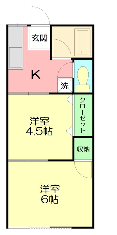 ベルゾーネ　Rハイツ A号室 間取り