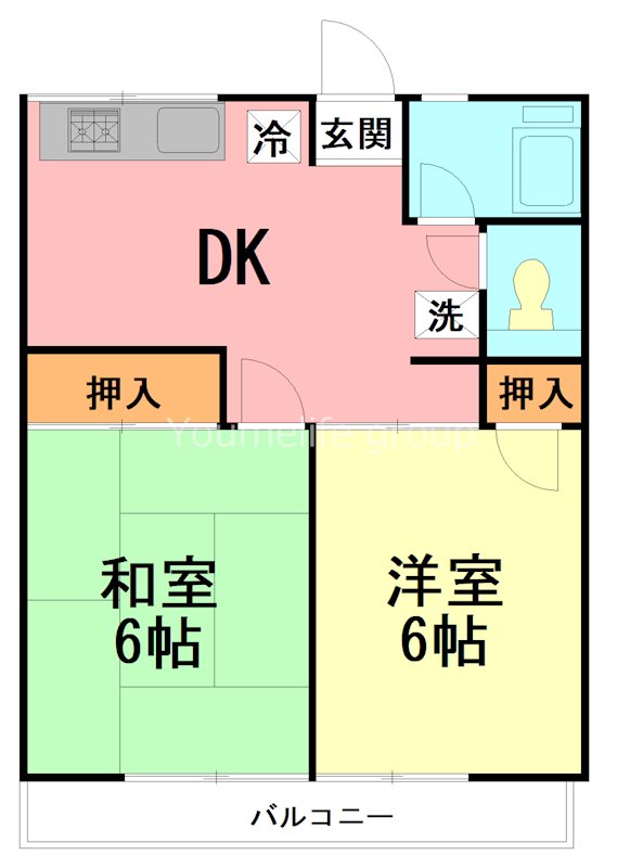 伊東ハイツ 201号室 間取り