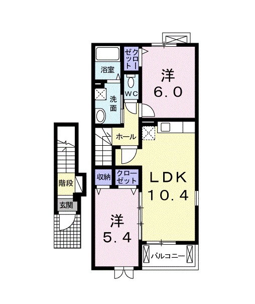Ｔ．Ｔ．Ｍ．Ⅱ 205号室 間取り