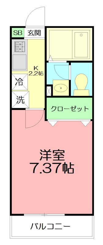 セレコーポ和 203号室 間取り
