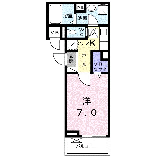 エクセル寿 103号室 間取り