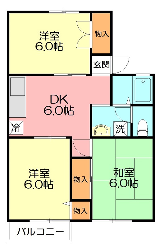 グリーンハイツ綾部 201号室 間取り