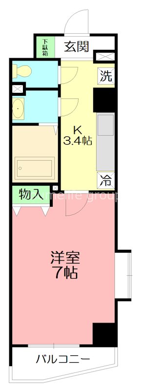 パーシモン湘南 204号室 間取り