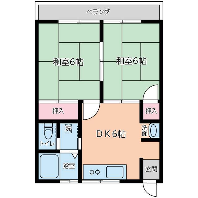 エレガンス堀山下 202号室 間取り