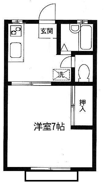 コウワハイツⅠ 201号室 間取り