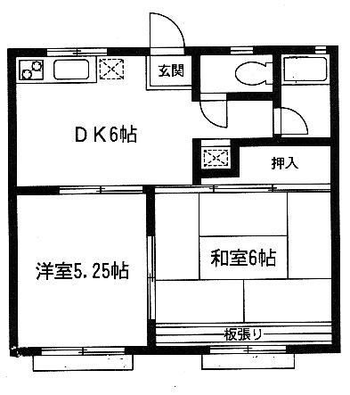 ＡＳＵＫＡハイツ 206号室 間取り