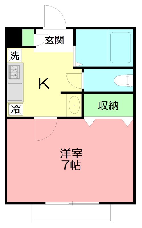 ケイスクラン 203号室 間取り