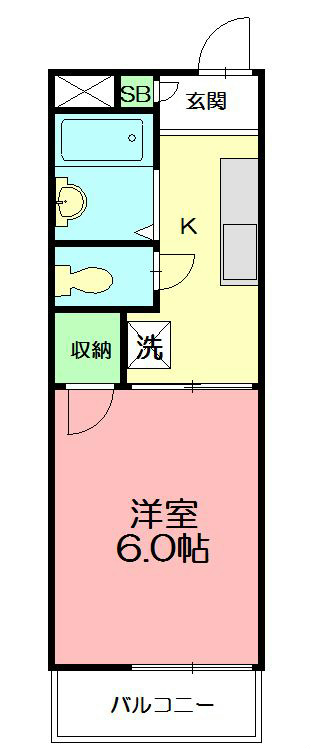パルリバーサイドⅠ 308号室 間取り