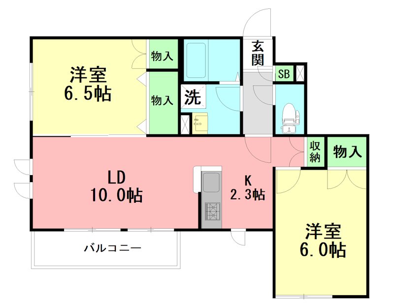 ファイン 201号室 間取り