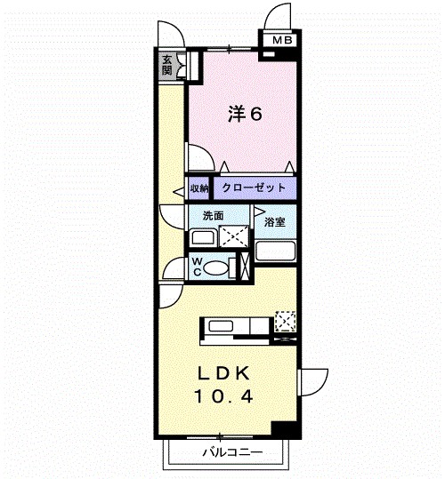 エスペランサ 101号室 間取り