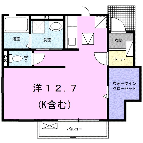 ピーグオッド 101号室 間取り