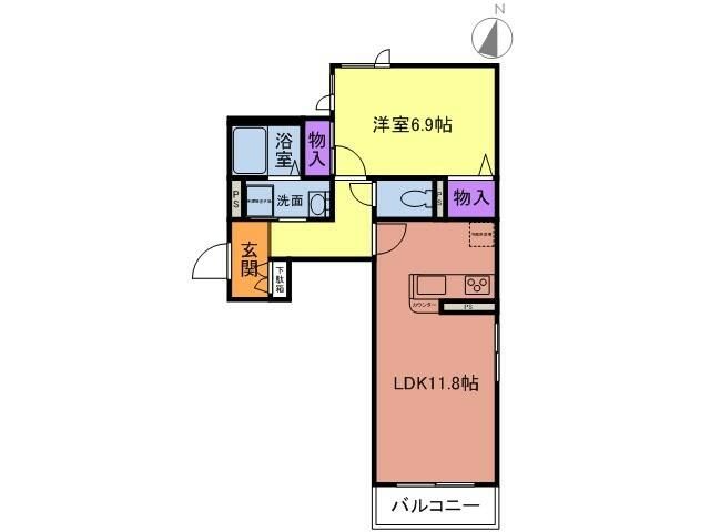 ＡＭＯＵＲ・Ｃ 301号室 間取り