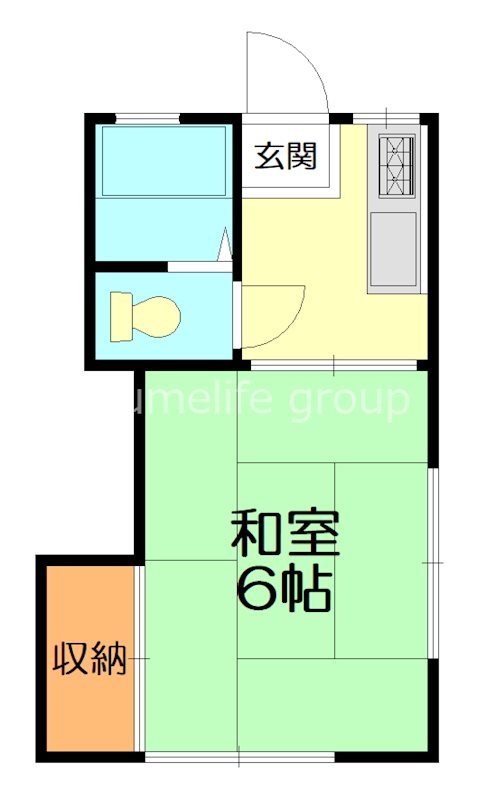 斉藤アパート 202号室 間取り