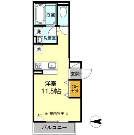 ラ　フェリーチェ湘南 301号室 間取り