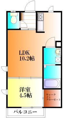 アンソレイエ 203号室 間取り