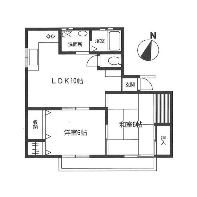 フラワー湘南 203号室 間取り