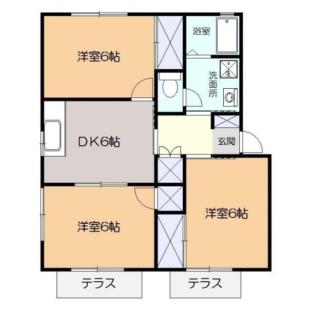 ＶＩＶＡパレットＡ 102号室 間取り